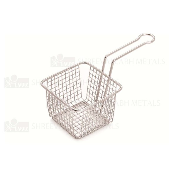 Wire Mini Square Basket- S.S.Finish