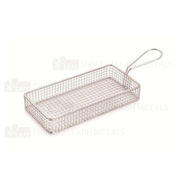 Mini Serving Basket Rectangular - S.S. /Copper/ Antique Finish