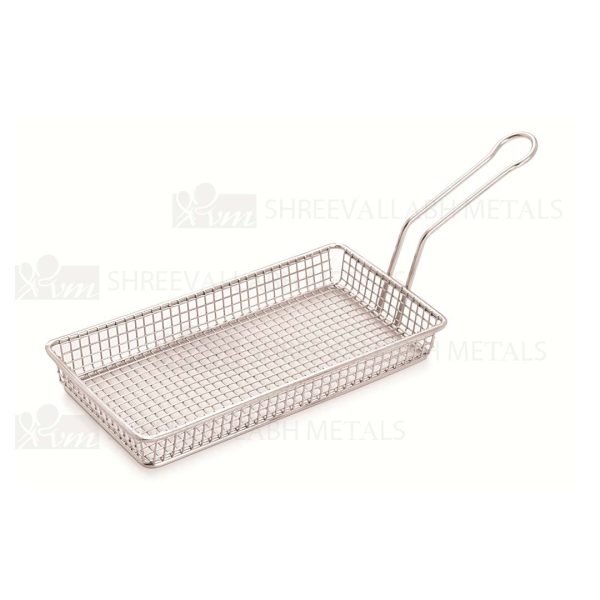 Mini Serving Tapered Basket Rectangular - S.S./Copper/ Antique Finish
