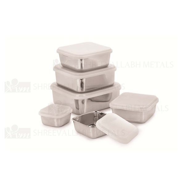 Square Bowl With Plastic Lid